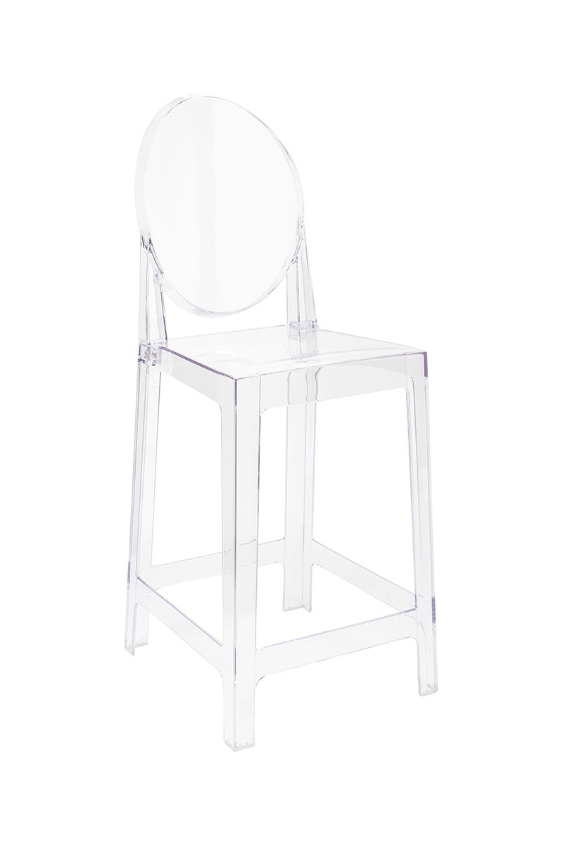 Krzesło barowe VICTORIA 65 cm transparentne