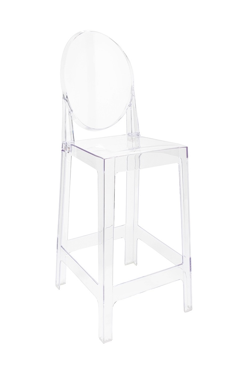 Krzesło barowe VICTORIA 75 cm transparentne