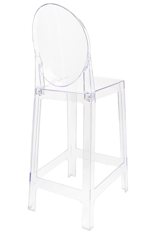 Krzesło barowe VICTORIA 75 cm transparentne