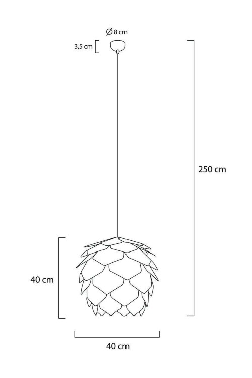 MOOSEE lampa wisząca SZYSZKA CONO 43
