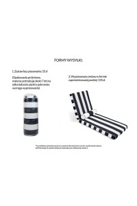 Materac ogrodowy AZURE z poduszką biało-czarny