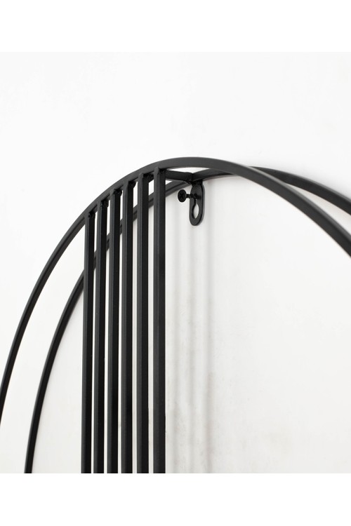 KARE zegar STRINGS 60 czarno-złoty