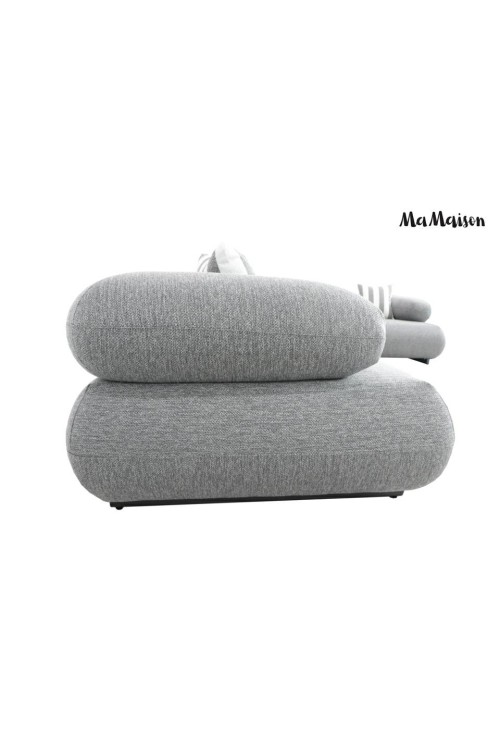 MaMaison sofa narożna ogrodowa ALEXANDER  szara (poduszki i pokrowiec w zestawie)