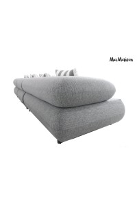 MaMaison sofa narożna ogrodowa ALEXANDER  szara (poduszki i pokrowiec w zestawie)