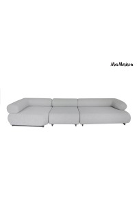MaMaison sofa ogrodowa ALEXANDER szara    (poduszki i pokrowiec w zestawie)