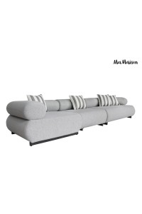 MaMaison sofa ogrodowa ALEXANDER szara    (poduszki i pokrowiec w zestawie)