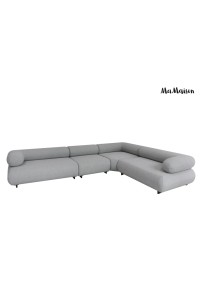 MaMaison sofa narożna ogrodowa ALEXANDER  4 szara (poduszki i pokrowiec w zestawie)