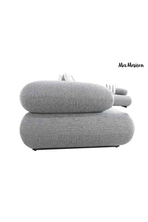 MaMaison sofa narożna ogrodowa ALEXANDER  4 szara (poduszki i pokrowiec w zestawie)