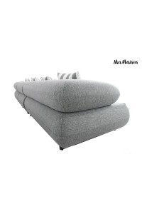 MaMaison sofa narożna ogrodowa ALEXANDER  4 szara (poduszki i pokrowiec w zestawie)