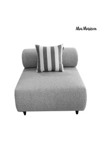 MaMaison sofa narożna ogrodowa ALEXANDER  4 szara (poduszki i pokrowiec w zestawie)