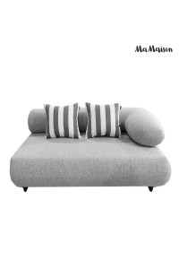 MaMaison sofa narożna ogrodowa ALEXANDER  4 szara (poduszki i pokrowiec w zestawie)