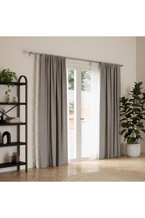 UMBRA podwójny karnisz CAPPA  305 - 457 cm srebrny