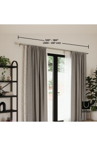 UMBRA podwójny karnisz CAPPA  305 - 457 cm srebrny