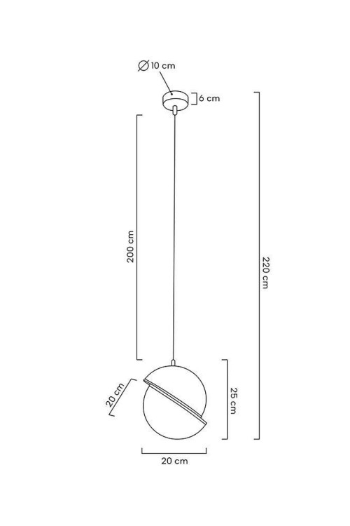 MOOSEE lampa wisząca GLOBE 20 złota