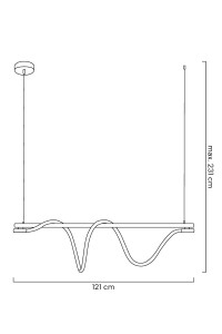 MOOSEE lampa wisząca SERPIENTE 120  czarna
