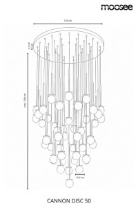 MOOSEE lampa wisząca CANNON DISC 50       złota