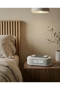 SHP BAXTER 5w1 ładowarka indukcyjna /     zegar / budzik / lampka / termometr