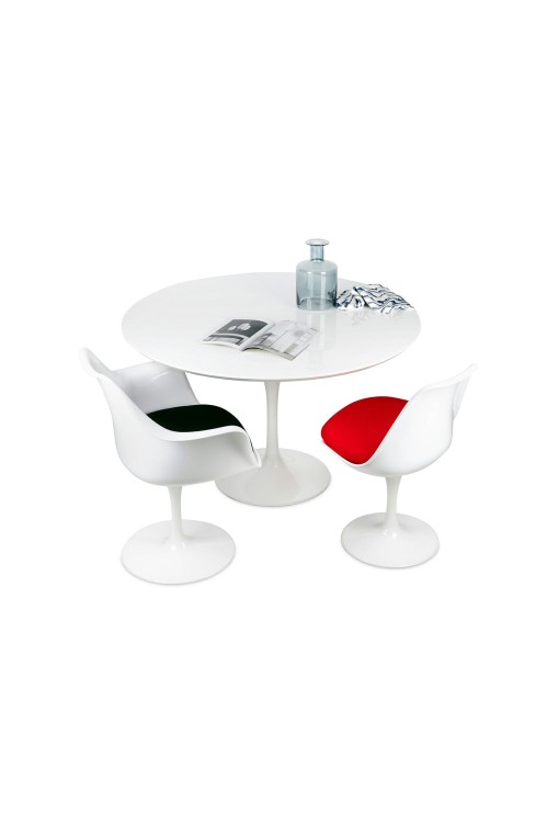 Stół TULIP PREMIUM 100 biały  - MDF, metal