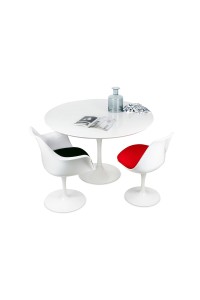 Stół TULIP PREMIUM 100 biały  - MDF, metal