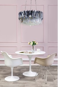 Stół TULIP PREMIUM 100 biały  - MDF, metal