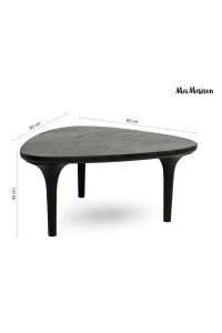 MaMaison stolik kawowy LAMINAR 86 czarny  / drewno