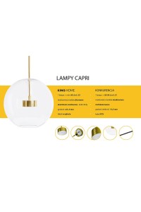 MOOSEE Lampa wisząca CAPRI DISC 5 złota