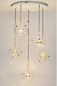 MOOSEE Lampa wisząca CAPRI DISC 5 złota