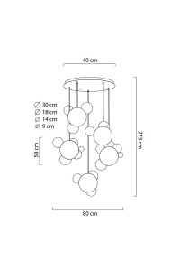 MOOSEE Lampa wisząca CAPRI DISC 5 złota