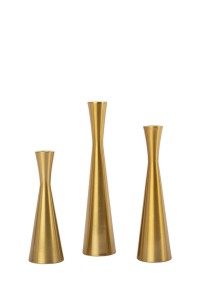 Zestaw 3 świeczników SHP TRIO złoty