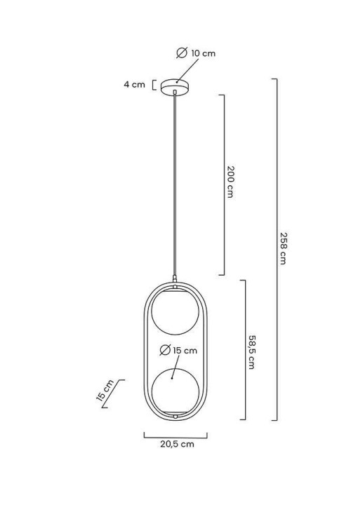 MOOSEE lampa wisząca AURELIA TWIN złota
