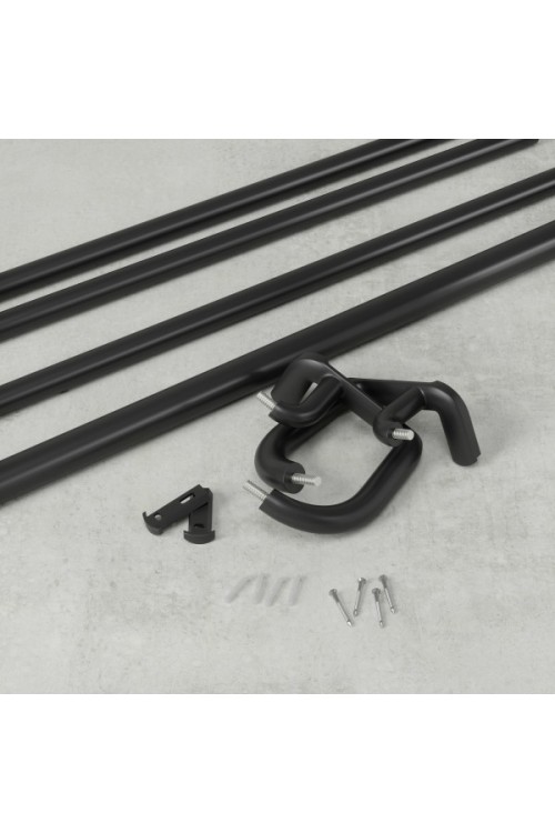 UMBRA karnisz TWILIGHT DOUBLE 76 - 213    cm czarny mat