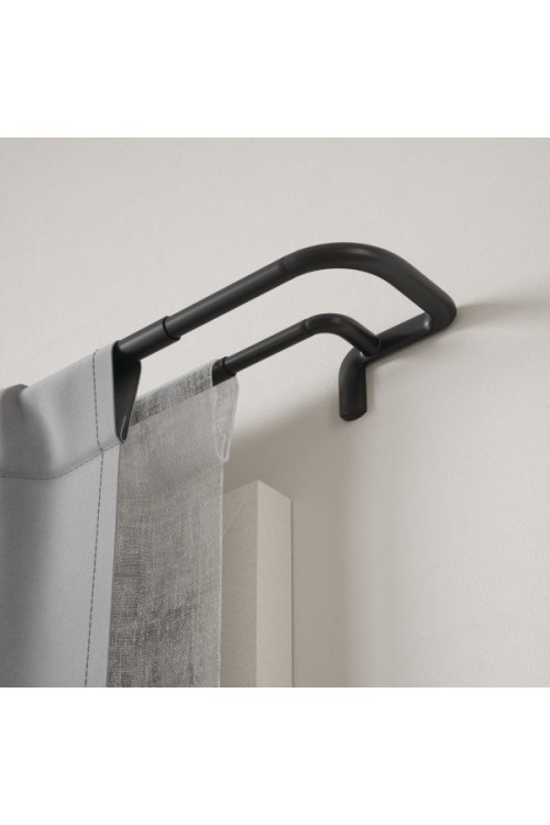 UMBRA karnisz TWILIGHT DOUBLE 76 - 213    cm czarny mat