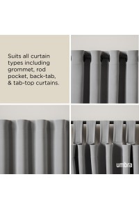 UMBRA karnisz TWILIGHT DOUBLE 76 - 213    cm czarny mat