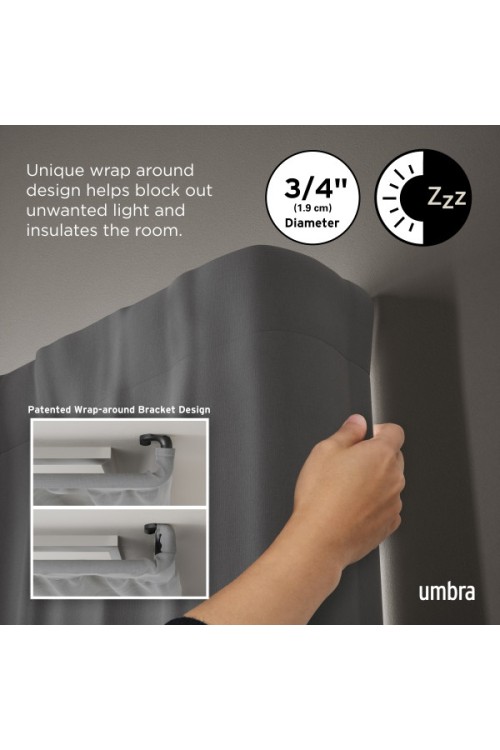 UMBRA karnisz TWILIGHT 76 - 213 cm        czarny mat