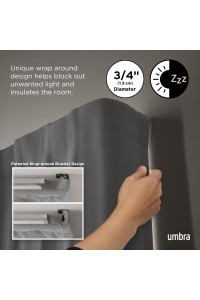 UMBRA karnisz TWILIGHT 76 - 213 cm        czarny mat