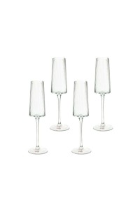 KARE komplet 4 kieliszków do szampana     RIFFLE 215 ml