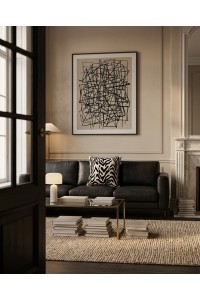 Poduszka dekoracyjna SHP ZEBRANO 44x44    beżowa / czarna