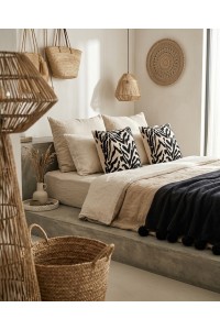 Poduszka dekoracyjna SHP ZEBRANO 44x44    beżowa / czarna