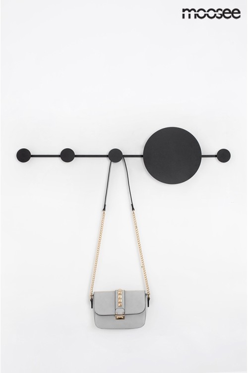 MOOSEE lampa ścienna SHADOW HANG z wieszakiem czarna