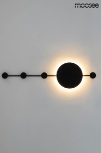 MOOSEE lampa ścienna SHADOW HANG z wieszakiem czarna