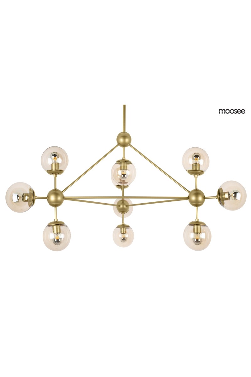 MOOSEE lampa wisząca ASTRIFERO 10 złota / bursztynowa