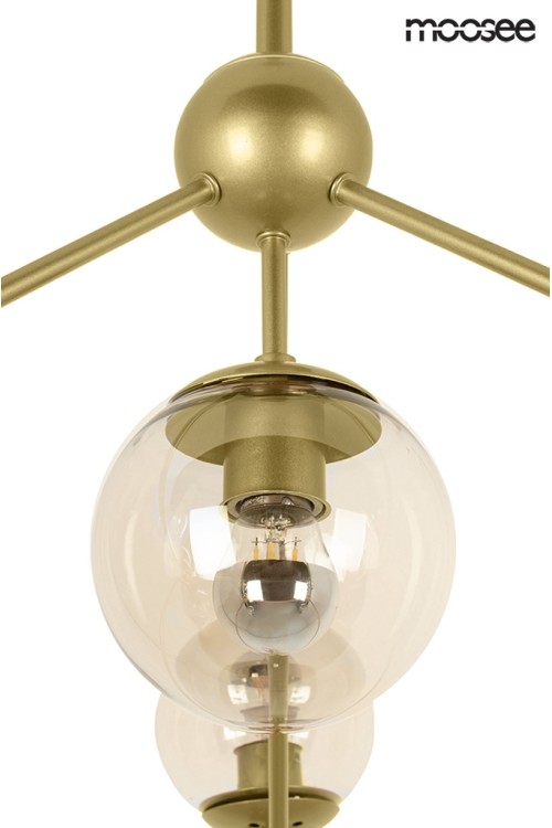 MOOSEE lampa wisząca ASTRIFERO 10 złota / bursztynowa
