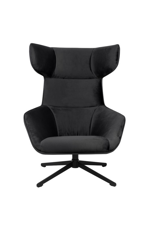 Fotel obrotowy VITA VELVET czarny PU