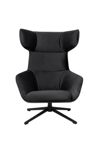 Fotel obrotowy VITA VELVET czarny PU