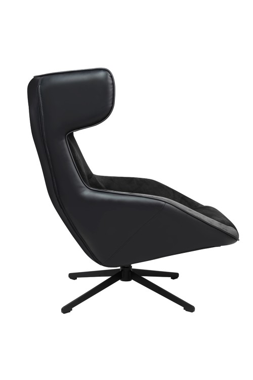 Fotel obrotowy VITA VELVET czarny PU