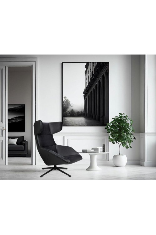 Fotel obrotowy VITA VELVET czarny PU