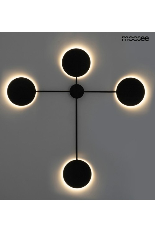 MOOSEE lampa ścienna SHADOW 4 czarna