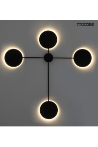 MOOSEE lampa ścienna SHADOW 4 czarna