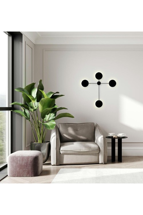 MOOSEE lampa ścienna SHADOW 4 czarna