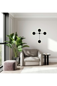 MOOSEE lampa ścienna SHADOW 4 czarna